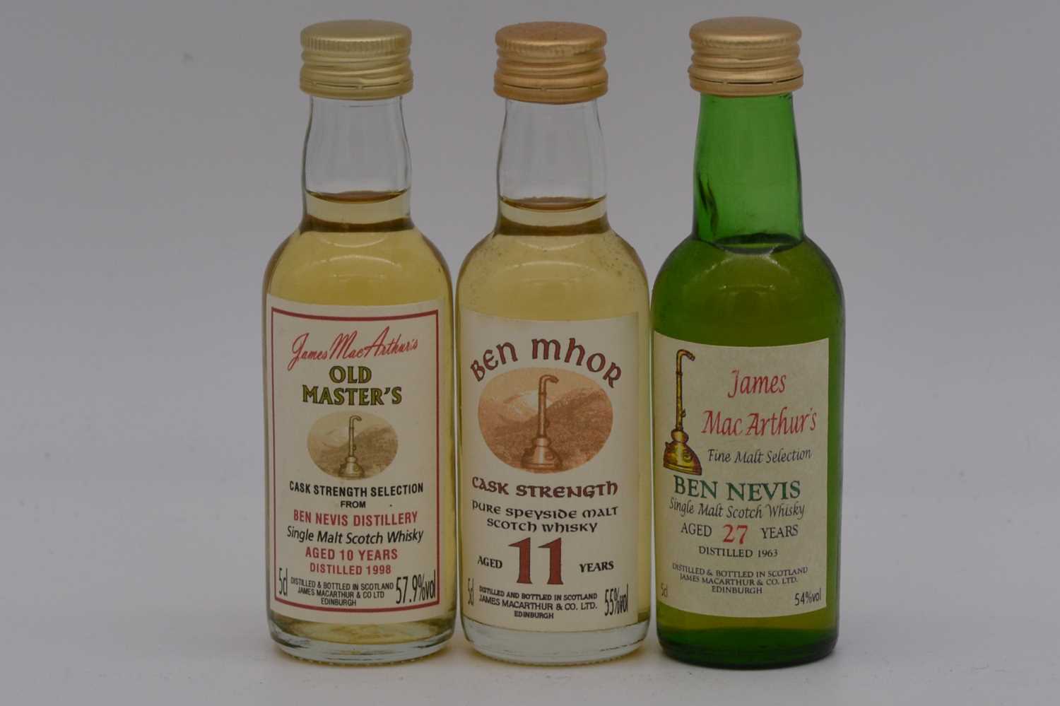 Lot 13 - James MacArthur's - Ben Nevis, and Ben Mhor, three bottlings