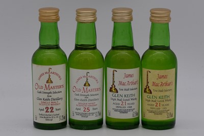 Lot 24 - James MacArthur's - Glen Keith, four bottlings
