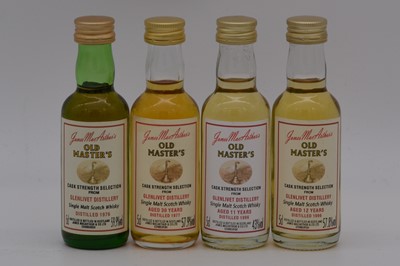 Lot 66 - James MacArthur's - Glenlivet, four Old Master's series bottlings