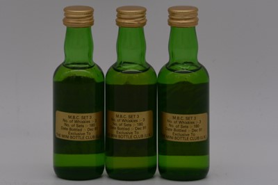 Lot 42 - James MacArthur / Mini Bottle Club - Set 3 - three limited edition whisky miniature bottlings