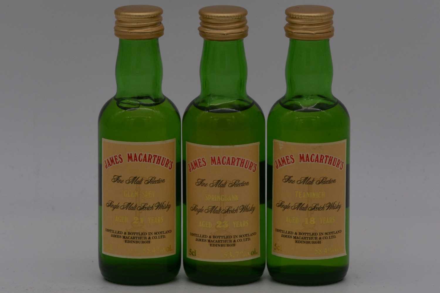 Lot 42 - James MacArthur / Mini Bottle Club - Set 3 - three limited edition whisky miniature bottlings