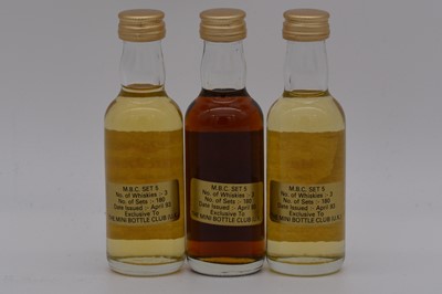 Lot 44 - James MacArthur / Mini Bottle Club - Set 5 - three limited edition whisky miniature bottlings