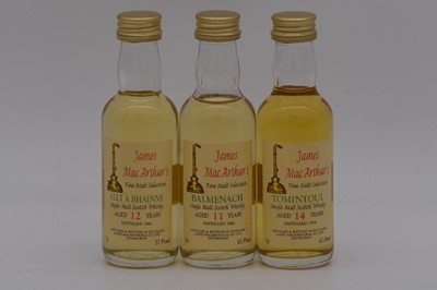 Lot 45 - James MacArthur / Mini Bottle Club - Set 6 - three limited edition whisky miniature bottlings