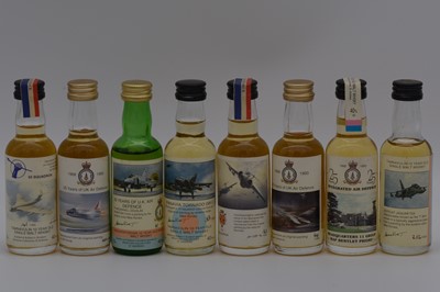 Lot 133 - RAF whisky miniature Commemoratives - Tamnavulin, 10 year old, and Auchentoshan, 10 year old.