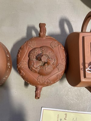 Lot 41 - Five Chinese redware teapots