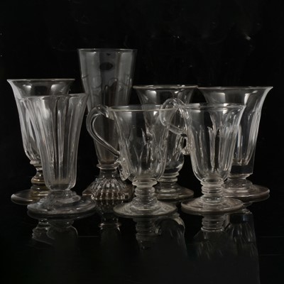 Lot 37 - Glass ale flute, others and custard cups