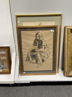 Lot 382 - Iain Macnab, Seated Lady, and lady with a jug