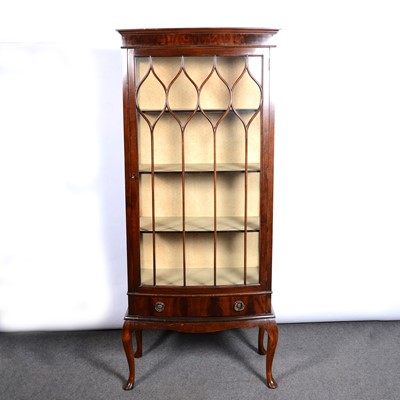 Lot 352 - Mahogany bow-front display cabinet