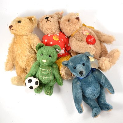 Lot 234 - Five Steiff teddy bears.