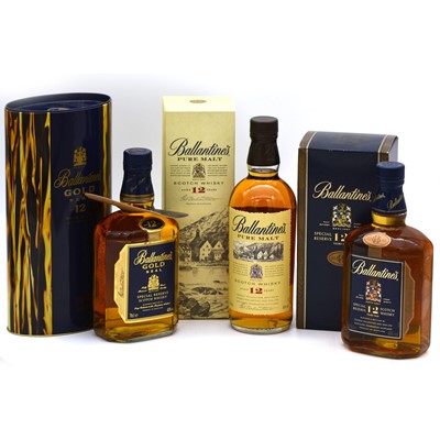 Lot 143 - Ballantine's - three bottles of 12 year old, Special Reserve blended Scotch whisky