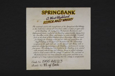 Lot 183 - Springbank 1966, Old Local Barley, a rare presentation gift set