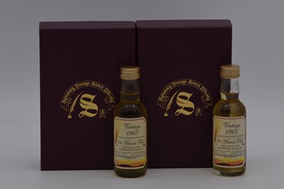 Lot 203 - Signatory Vintage - Carsebridge 1965, single grain Lowland whisky, two bottles