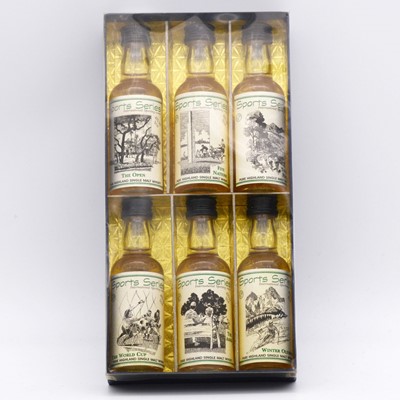 Lot 70 - The Whisky Connoisseur -  Sport Series, a complete set of six miniature whiskies