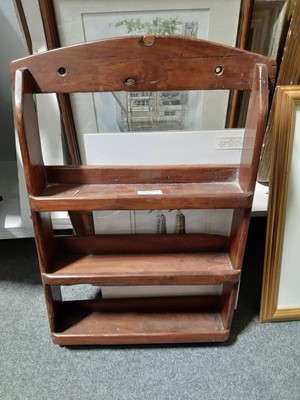 Lot 369 - Victorian oak wall shelves