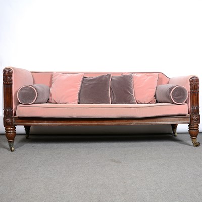 Lot 579 - Regency mahogany framed three seater settee