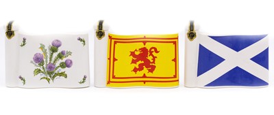 Lot 89 - Three Rutherfords ceramic flag decanters
