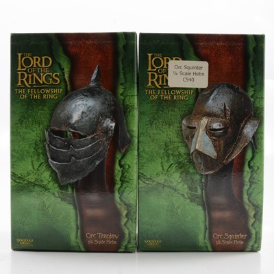 Lot 84 - Four Lord of the Rings, Sideshow Weta Collectibles, 1:4 scale helmets