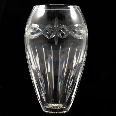 Lot 31 - Waterford Crystal fruit bowl, vase and a cut glass decanter.
