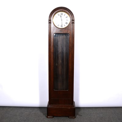 Lot 411 - Walnut grandmother clock