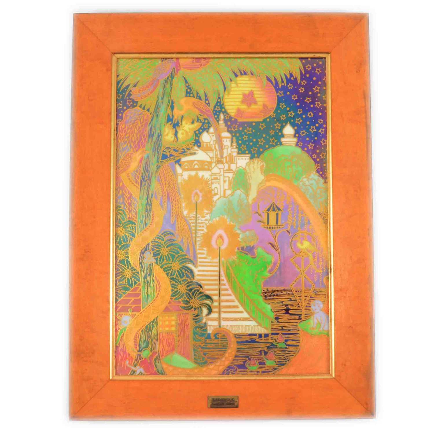 Lot 195 - Wedgwood Limited Edition "Enchanted Palace" Fairyland lustre ceramic plaque, 1980s