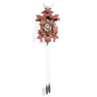 Lot 350 - Black Forest cuckoo clock, Dutch clock and barometer