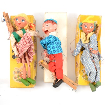 Lot 94 - Three Pelham Puppets.