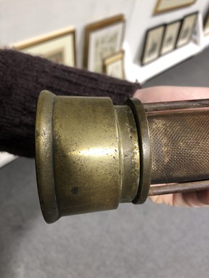 Lot 78 - Miners brass safety lamp, J Mills & Son Newcastle on Tyne