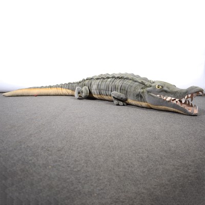 Lot 253 - A Hamley's large plush model of a crocodile, aprox 225cm in length.