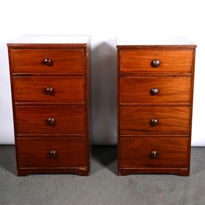 Lot 374 - Two mahogany four-drawer chests