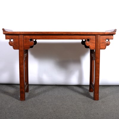 Lot 390 - Chinese hardwood altar/ hall table, late 20th century