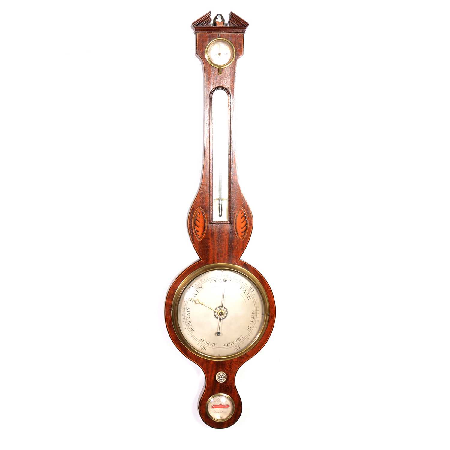 Lot 225 - George IV mahogany banjo barometer