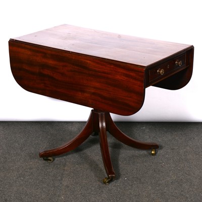 Lot 415 - Regency mahogany pedestal Pembroke table