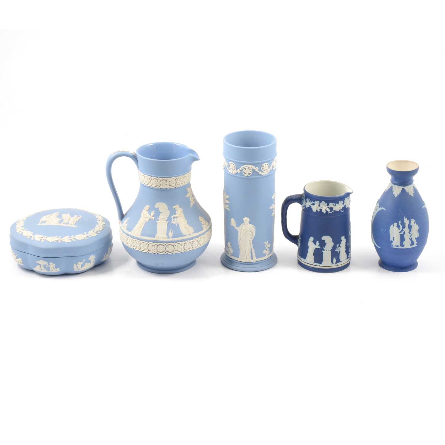 Lot 66 - Collection of Wedgwood blue jasperware