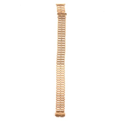 Lot 274 - A Bonclip 9 carat yellow gold watch bracelet.