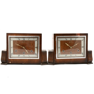 Lot 188 - Two Art Deco style mantel clocks
