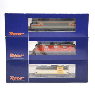 Lot 227 - Three Roco HO model railway diesel locomotives.