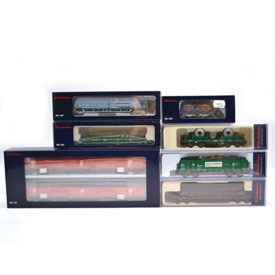 Lot 404 - Seven Electrotren HO model railway rolling-stock, wagons and vans