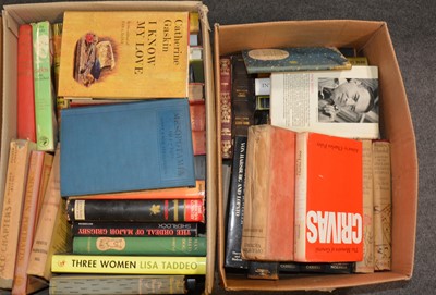 Lot 121 - Four boxes of assorted books, fiction and non-fiction