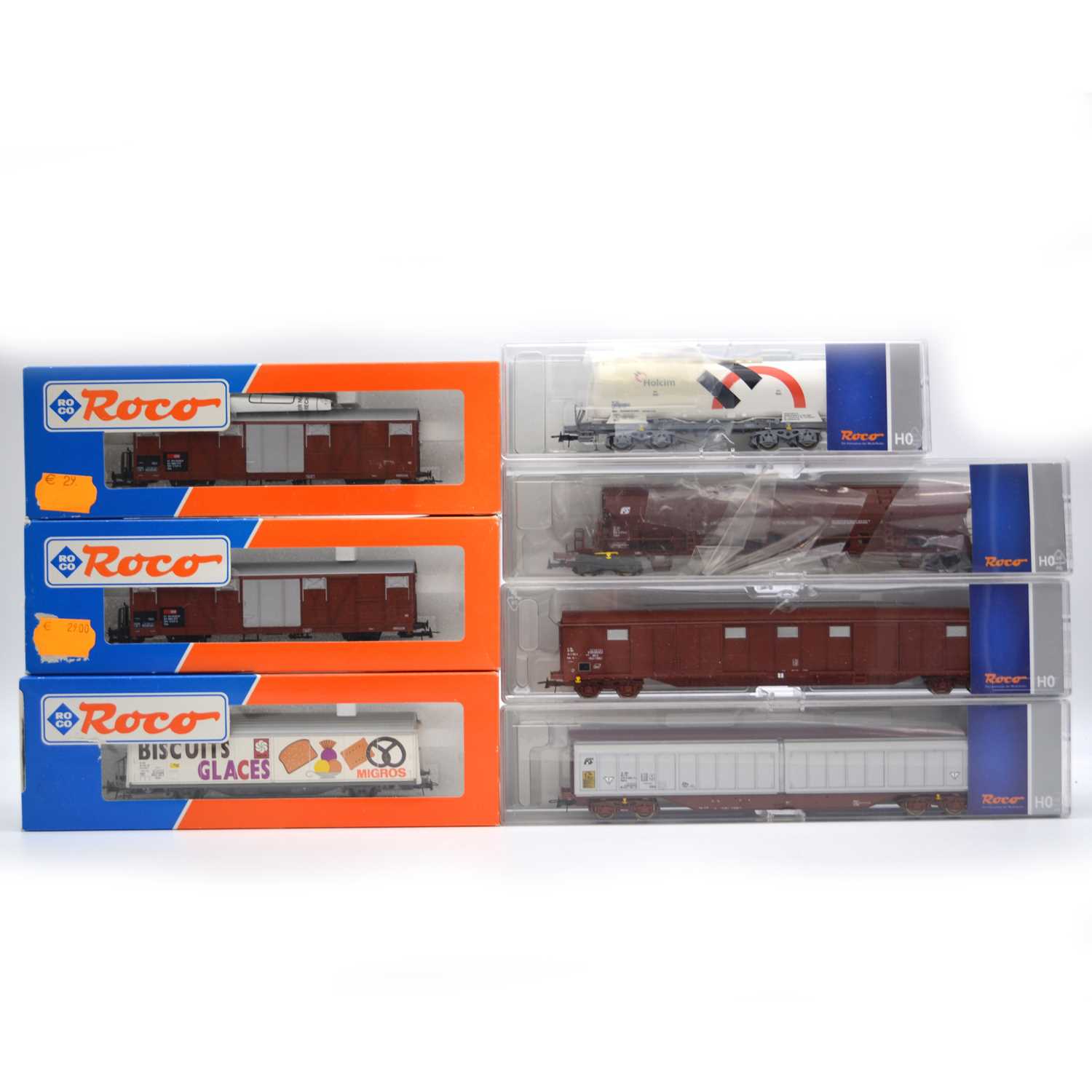 Lot 99 - Seven Roco HO model railway wagons