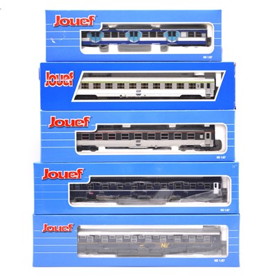 Lot 338 - Five Jouef HO gauge model railway passenger coaches