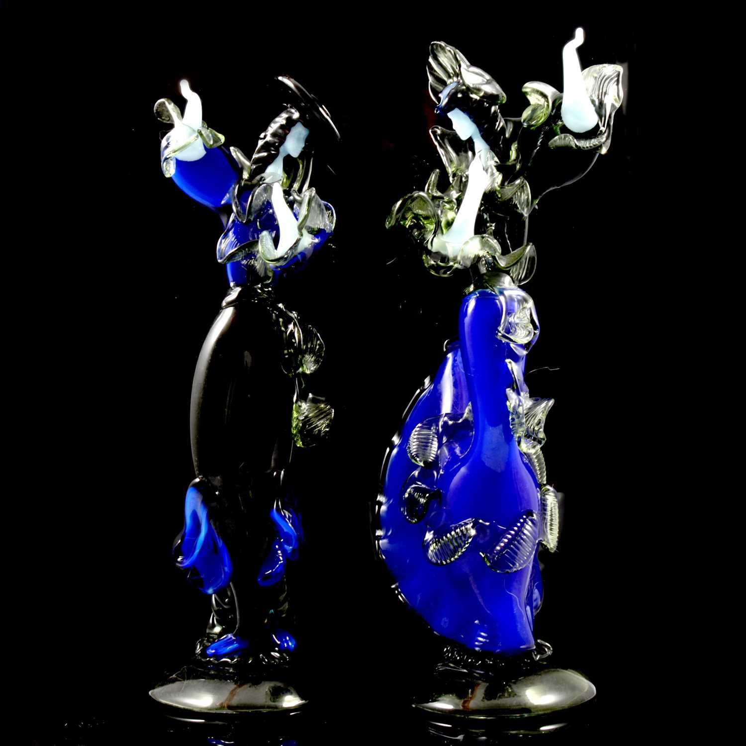 Lot 26 - A collection of Murano coloured glass figurines