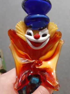Lot 1 - A collection of Murano coloured glass models of clowns