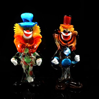 Lot 62 - Ten Murano glass clown figurines