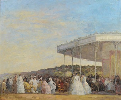 Lot 344 - After Degas, Taking tea by the bandstand