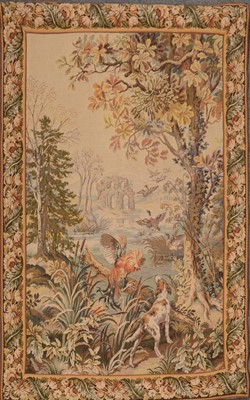 Lot 437 - Modern machine made Aubusson style tapestry