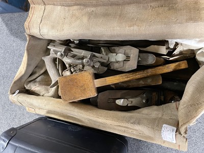 Lot 113 - Collection of vintage handtools, planes, hand drills, etc.