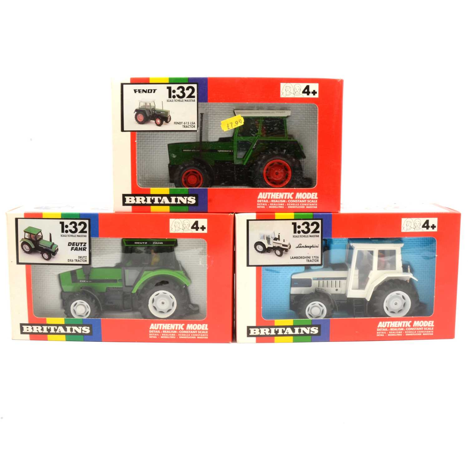 Lot 226 - Britains Farm toys, three including ref 9504 Fendt 615 LSA tractor etc