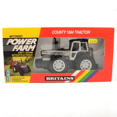 Lot 252 - Britains Farm toy, ref 9324 county 1884 tractor 'Power Farm', white body, boxed.
