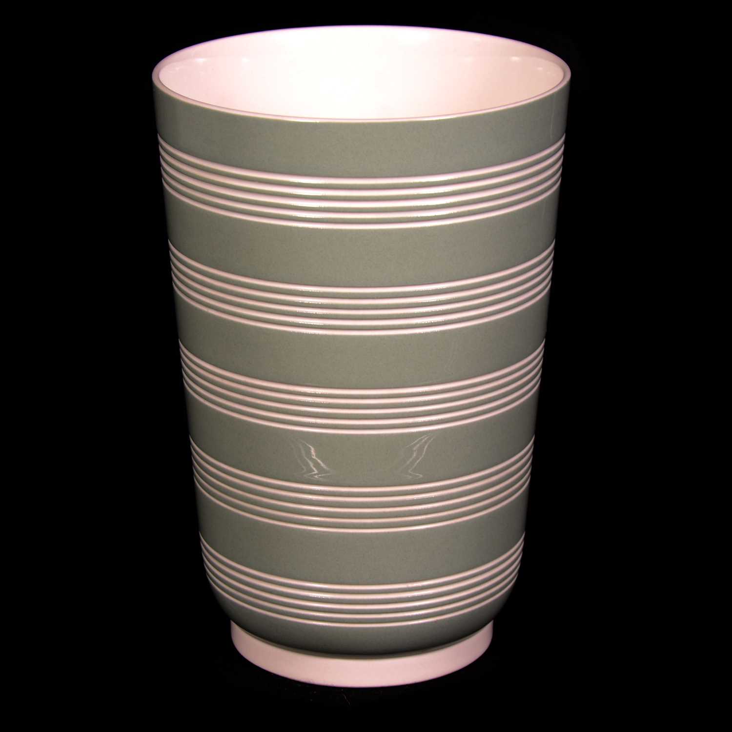 Lot 1057 - Keith Murray for Wedgwood, a slipware banded vase, post 1940