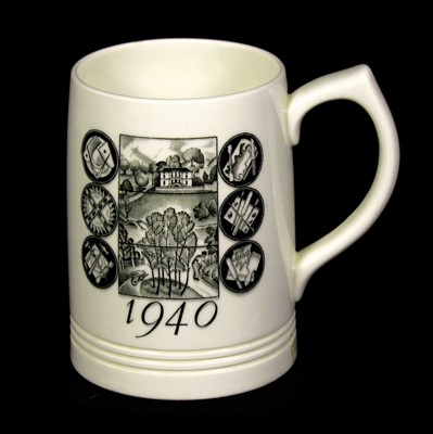 Lot 1041 - Keith Murray for Wedgwood, a commemorative beer tankard, 1940
